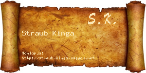 Straub Kinga névjegykártya